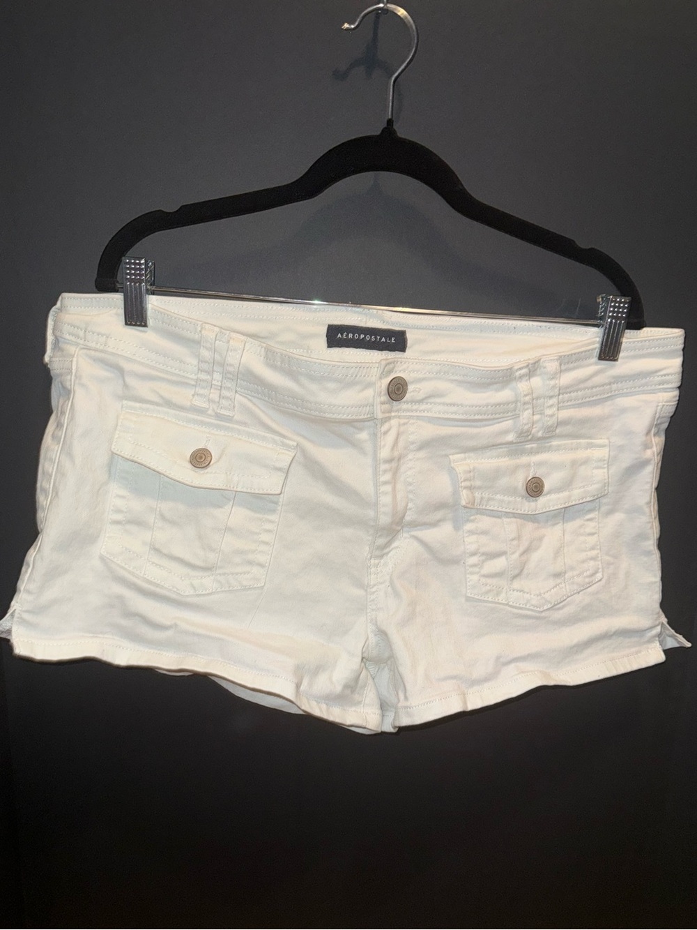 Aeropostale White Denim Pocket Shorts